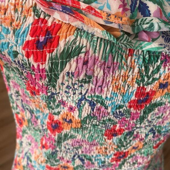Lost & Wander Floral Smocked Dress Size Medium All Summer Long Mini Dress - Picture 5 of 7